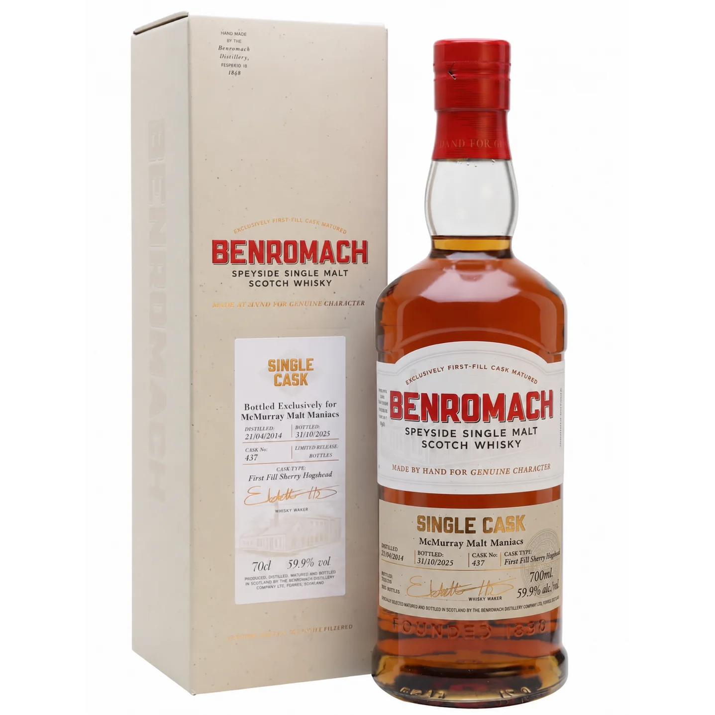 Benromach x McMurray Malt Maniacs Single Cask 2014 11 Year Old