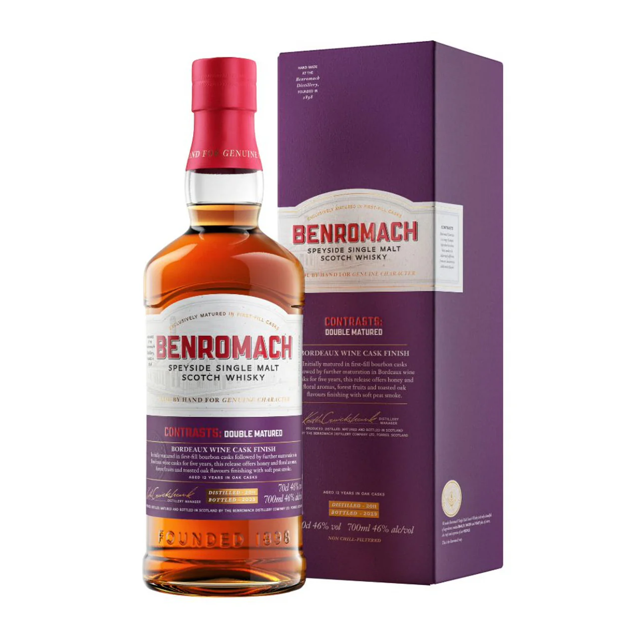 Benromach Contrasts Double Matured Bordeaux Wine Cask Finish