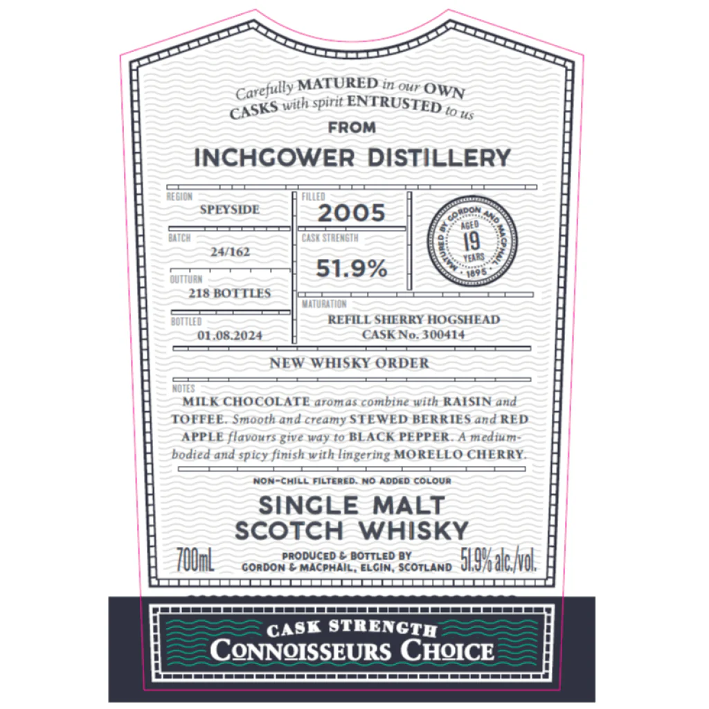 Gordon & Macphail Connoisseur's Choice Inchgower 19 Year Old 2005 #300414 - Image 2