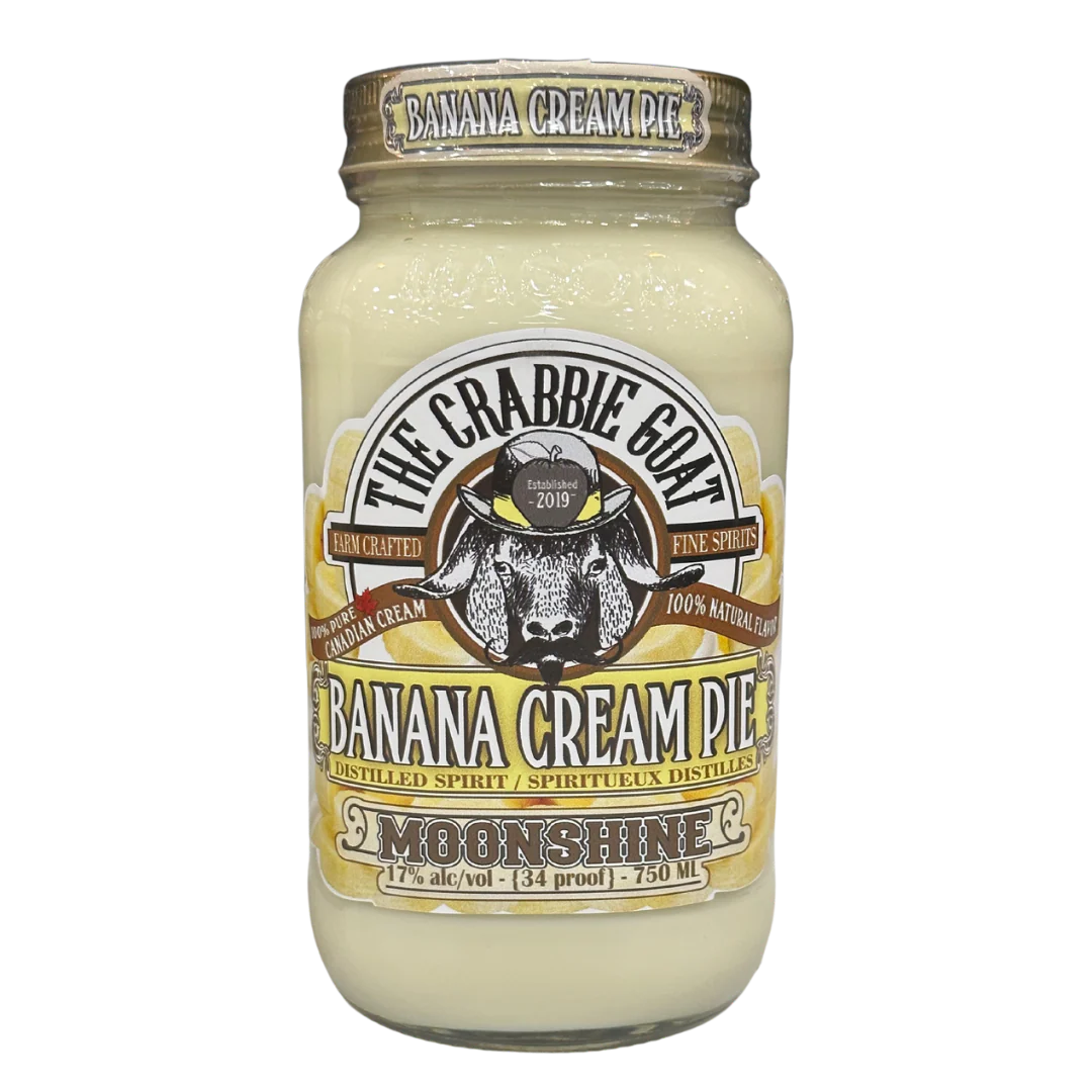 The Crabbie Goat Distillery Banana Cream Moonshine