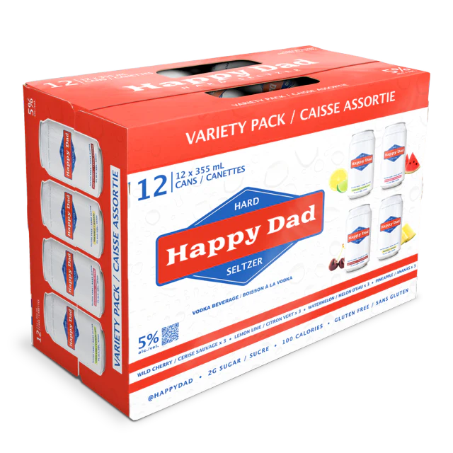 Happy Dad Hard Seltzer Variety Pack 12 Cans