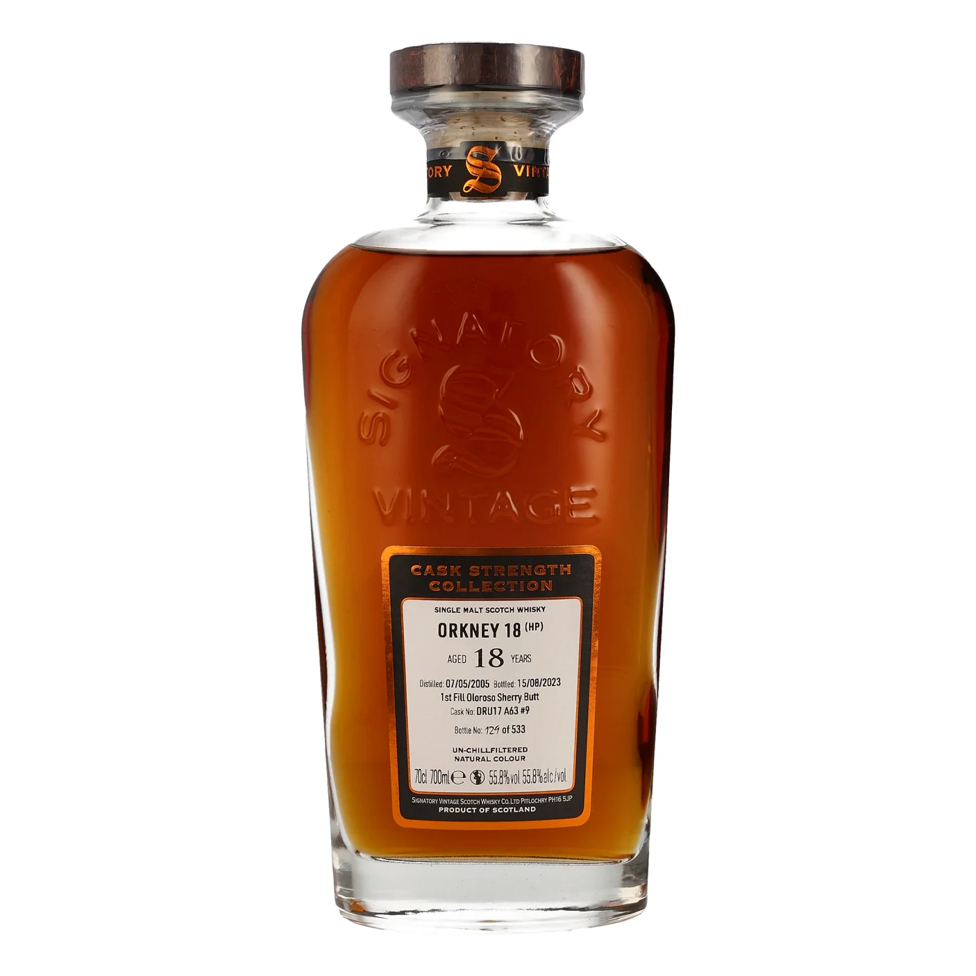Signatory Vintage Orkney (Highland Park) 2005 18 Year Old 55.8% ABV