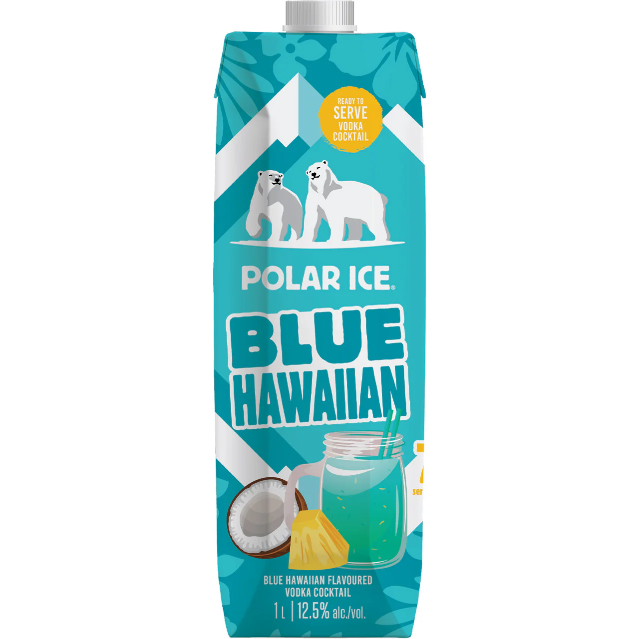 Polar Ice Blue Hawaiian Vodka Cocktail