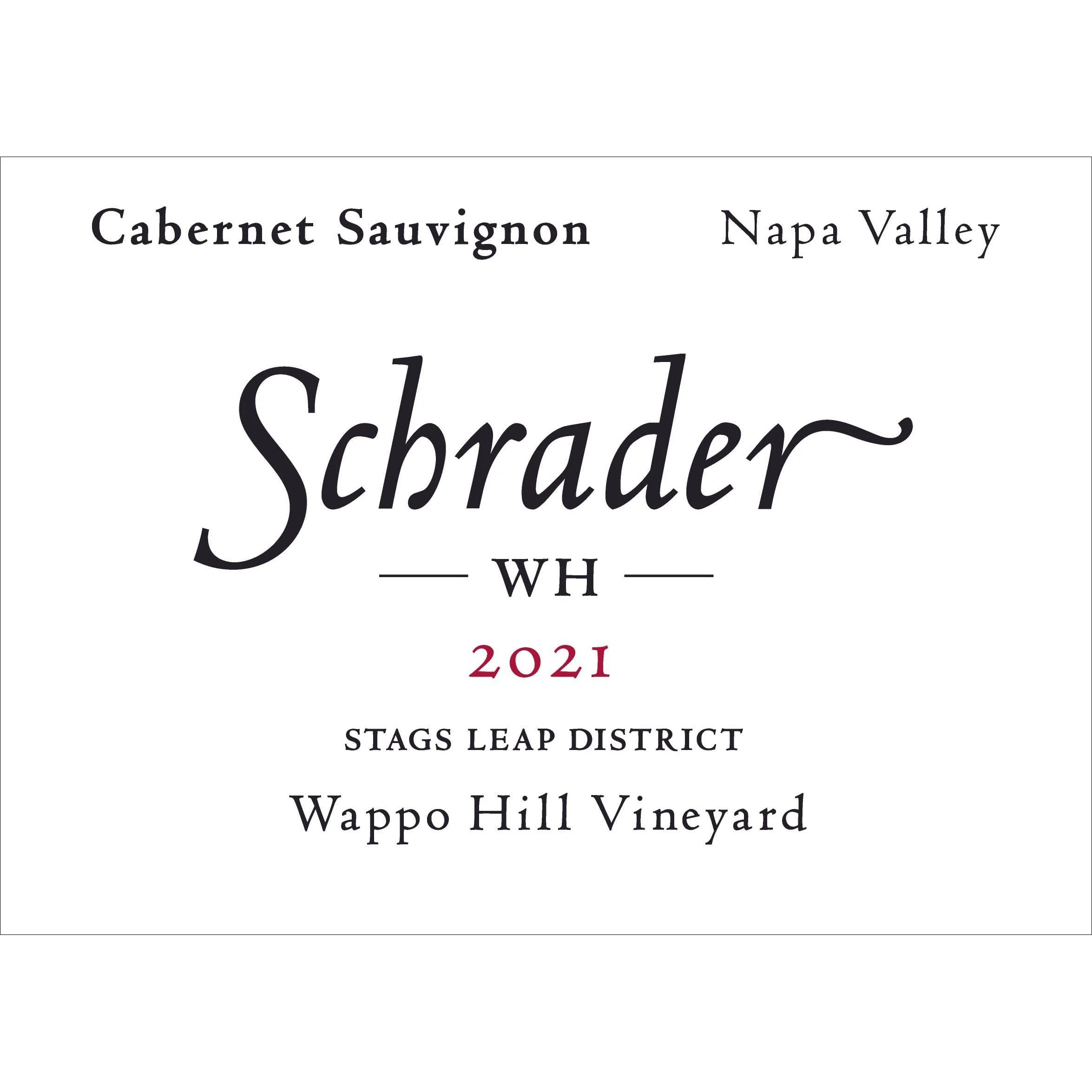 Schrader Wappo Hill Cabernet Sauvignon 2021 6x750ml Bundle - Image 2
