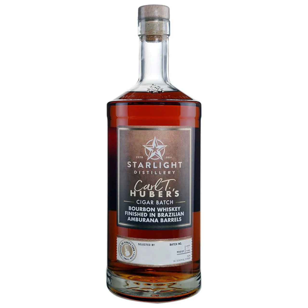 Starlight Distillery Carl T Huber's Cigar Batch Amburana Bourbon 55.45% ABV