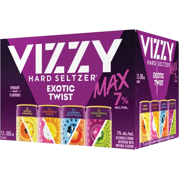 Vizzy Exotic Twist Max Variety Pack 12 Cans