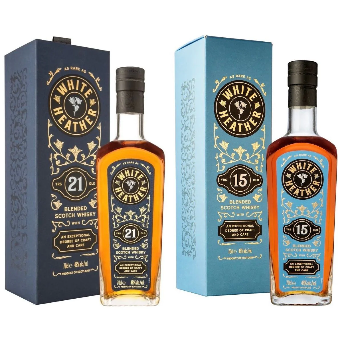The GlenallAchie White Heather 21 Year Old + The GlenAllachie White Heather 15 Year Old 2x700ml