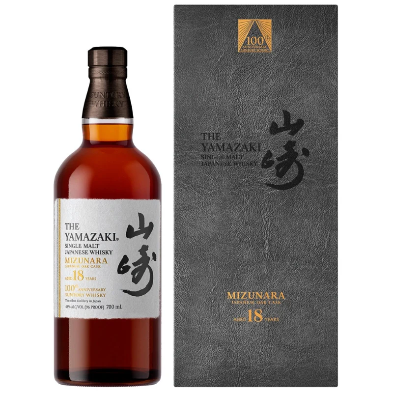 Yamazaki 18 Year Mizunara Cask Japanese Whisky Suntory 100th Anniversary
